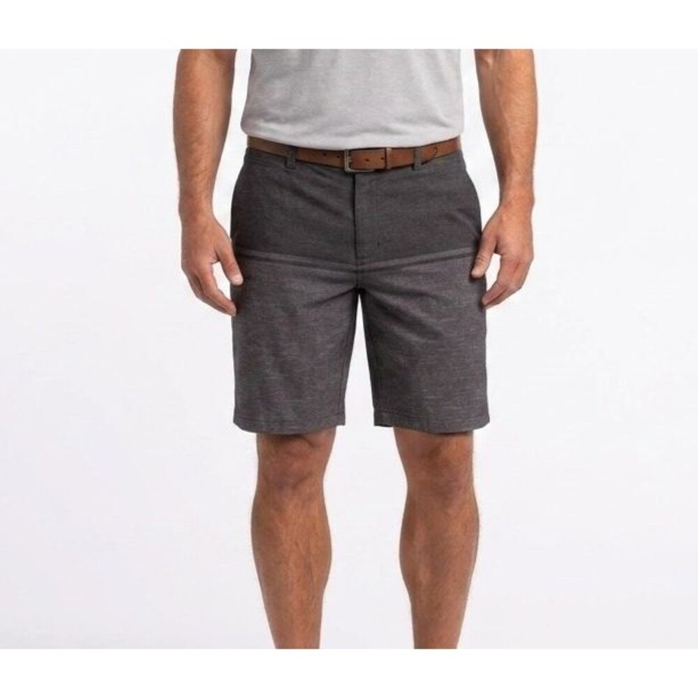TravisMathew Mens Size 36 Golf Shorts Gray Heather Colorblock Stretch Casual